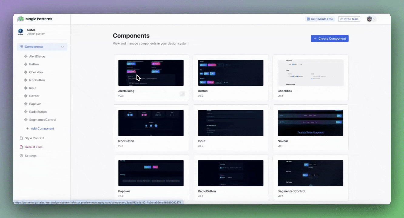 Unified Component Editor